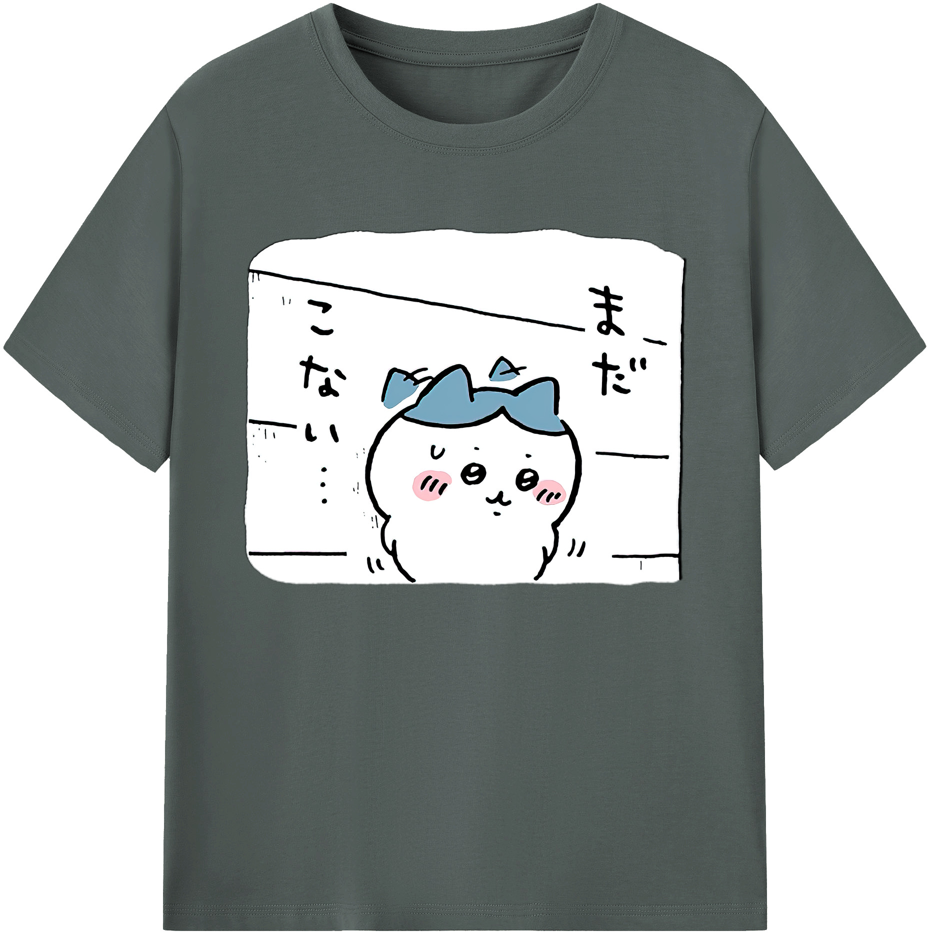 （画像用） ちいかわ ハチワレ Chii-kawa hachiware 綿100％ メンズ半袖Tシャツ｜肌触りやわらか＆通気性